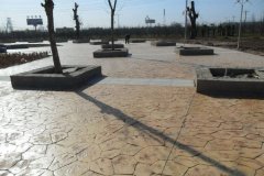 園林廣場(chǎng)-壓模混凝土地坪